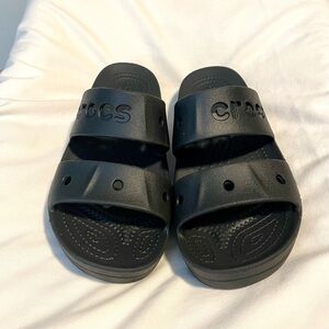 *EUC* CROCS Baya Platform Slide/Sandal - Women’s Size 6 - Black - Double Strap